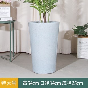 陶瓷特大号花盆高度50以上种树绿植大号盆栽家用客厅阳台高筒花盆