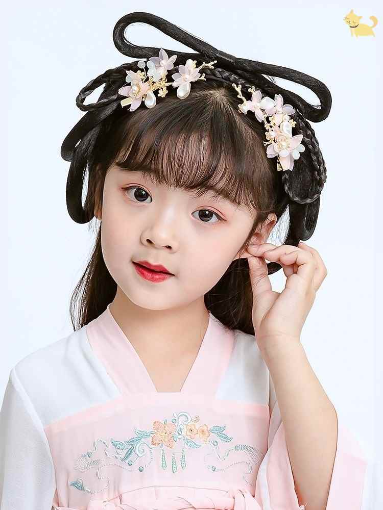 汉服假发一体式发箍发包发髻女发型头发儿童发饰明制唐风古装造型
