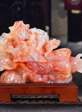 铂悦玺熙天然玉石白菜摆件乔迁客厅玄关办公室装饰品送客户乔迁开