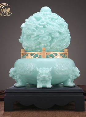 鑫大华威（xindhw）招财九转乾坤鼎摆件玉石入户玄关客厅电视柜办