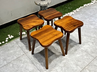 胡桃木随形凳椅家用实木凳子换鞋凳新中式休闲凳方凳茶桌凳子板凳