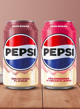 英国进口百事可乐pesi cola无糖zero碳酸饮料草莓奶油汽水苏打水