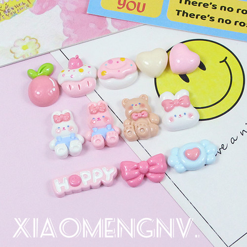 树脂配件可爱小兔子手工饰品材料