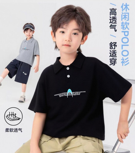 【甜馨专享】【顾奈】夏季儿童t恤Polo衫男女童韩系翻领短袖S003