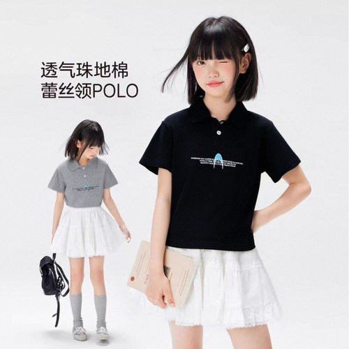 【肖恩专享】【顾奈】夏季儿童t恤Polo衫男女童韩系翻领短袖S003Q