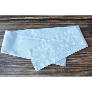 魔术贴款可调节腰围小碎花腰封复古织锦缎腰带古风马面裙直裾束腰