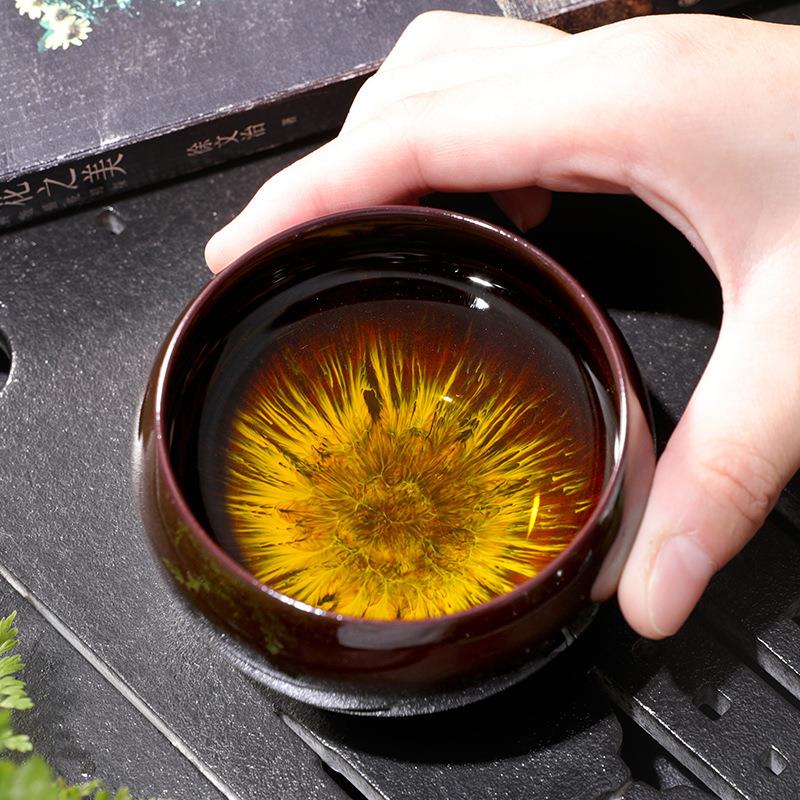 特价窑变茶杯陶瓷茶盏功夫主人杯单杯建盏茶具壶茶碗品茗杯斗笠杯