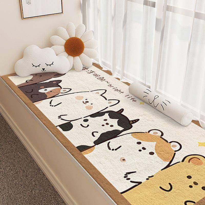 秋冬卡通毛绒沙发垫子冬天加厚座垫羊羔绒坐垫可爱靠背巾冬季套罩,居家布艺,飘窗垫,淘宝优惠券,粉丝福利购,淘宝优惠卷