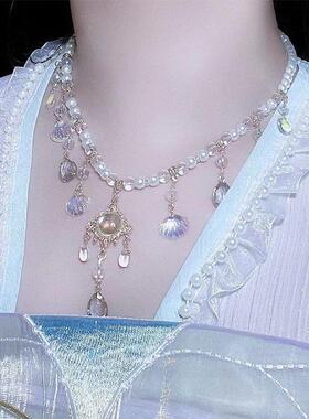 古风软璎珞双层南瓜珠项链汉服少女唐风明制坦领柯子配饰