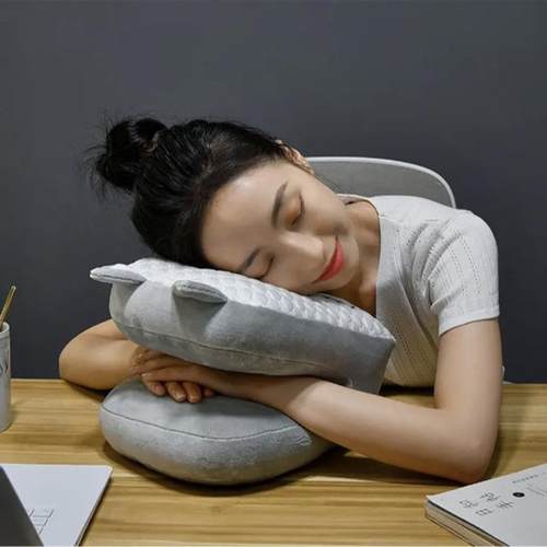 冰丝午睡枕工位趴睡枕小学生儿童午休神器办公室枕抱枕趴桌睡觉夏