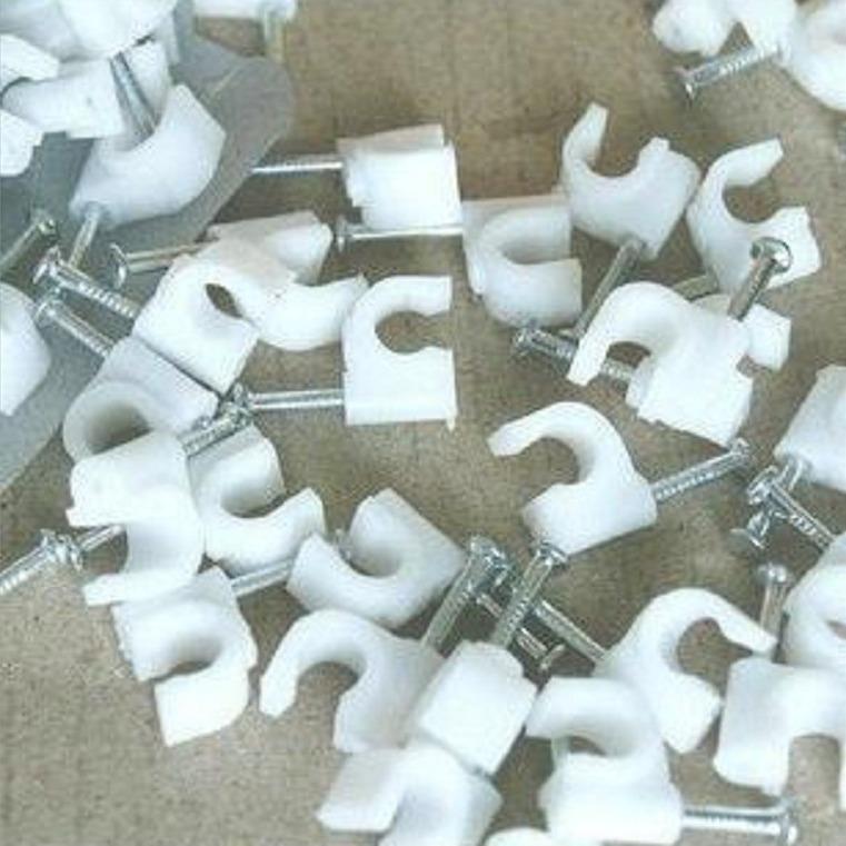 双圆双线电线卡扣圆形钢钉线卡线码线扣卡钉固定明线墙上水泥墙钉