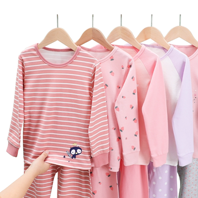 【热销A类】女童秋衣秋裤猫人棉