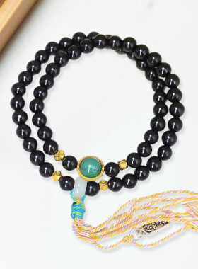 乐律款DIY黑檀木手链首饰厂家批发规格6MM男女简约风念珠装饰品