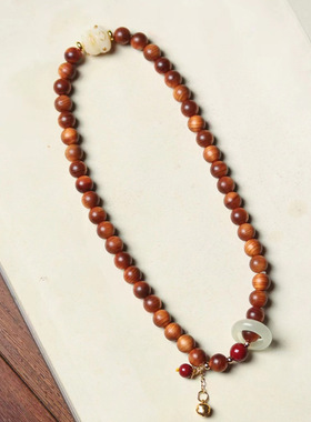 铃铛猫款DIY陈化柏木手链首饰厂家批发规格0.8男女念珠装饰品文玩