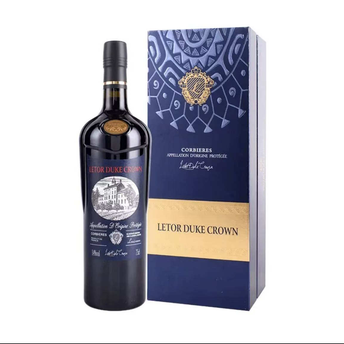 法国原装进口拉图金爵皇路易斯LETOR DUKE CROWN 750ml礼盒装