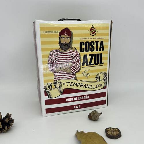 西班牙原装进口洛萨诺老船长COSTA AZUL利乐装干红葡萄酒3000ml