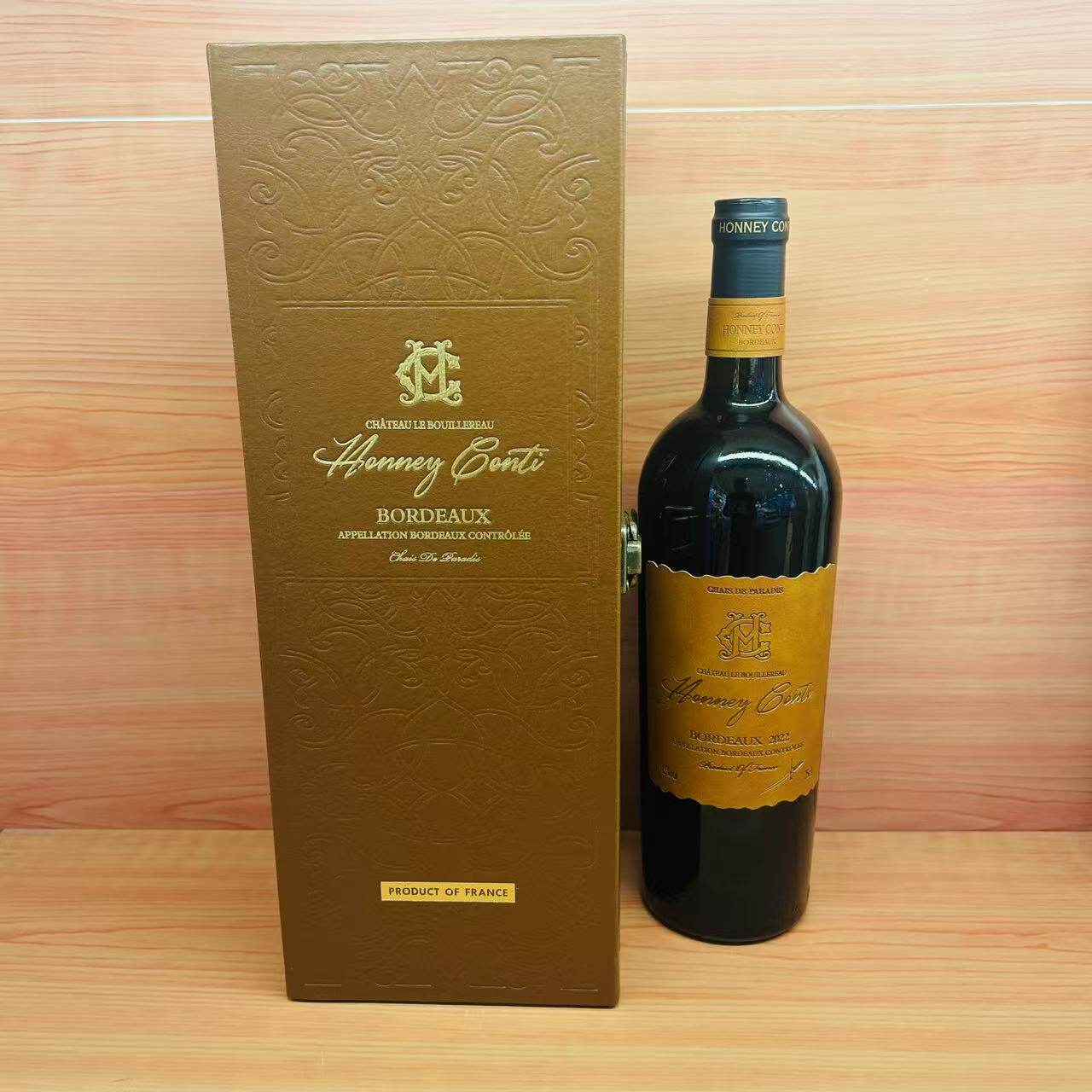 麦德龙法国原装进口霍尼康帝天堂酒窖波尔多干红葡萄酒750ml