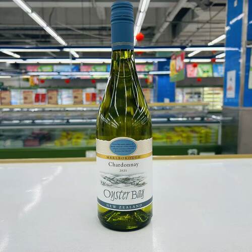 新西兰进口马尔堡产区蚝湾Oyster Bay霞多丽干白葡萄酒750ml