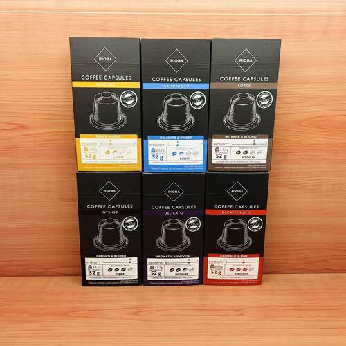 RIOBA COFFEE CAPSULES  FORTE/DELICATO/CREMOSO 5.2gX10 balls
