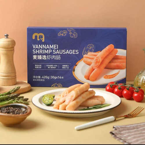 麦德龙麦臻选虾肉肠 VANNAMEI SHRIMP SAUSAGES 420g(30gX14）