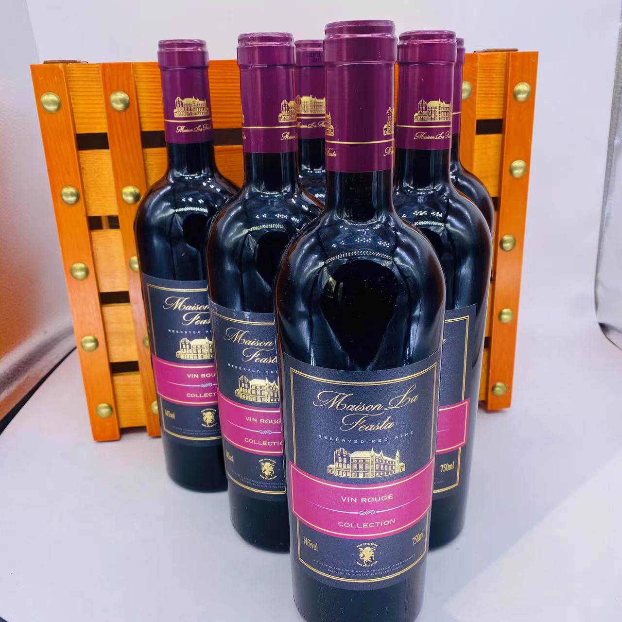 麦德龙法国原酒进口菲思特feasta珍藏卡本那14°干红葡萄酒