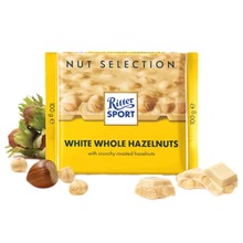 NUT SELECTION   Ritter SPORT WHITE WHOLE HAZELNUTS Chocolate