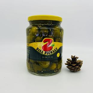 麦德龙越南原装进口青桔仔小青瓜酸黄瓜罐头680g DILL PICKLES