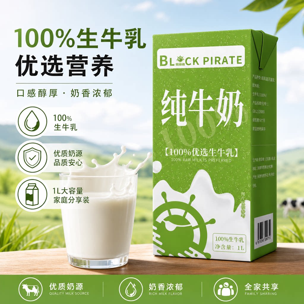 莫奈花园纯牛奶整箱奶茶店专用图片