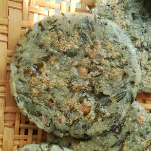 腊肉蒿子粑粑安徽金寨土特产六安新鲜正宗纯手工腊肉清明野菜饼20
