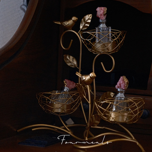 中古摆件烛台底座香薰蜡烛替换芯托台餐桌浪漫 法式 安娜日记