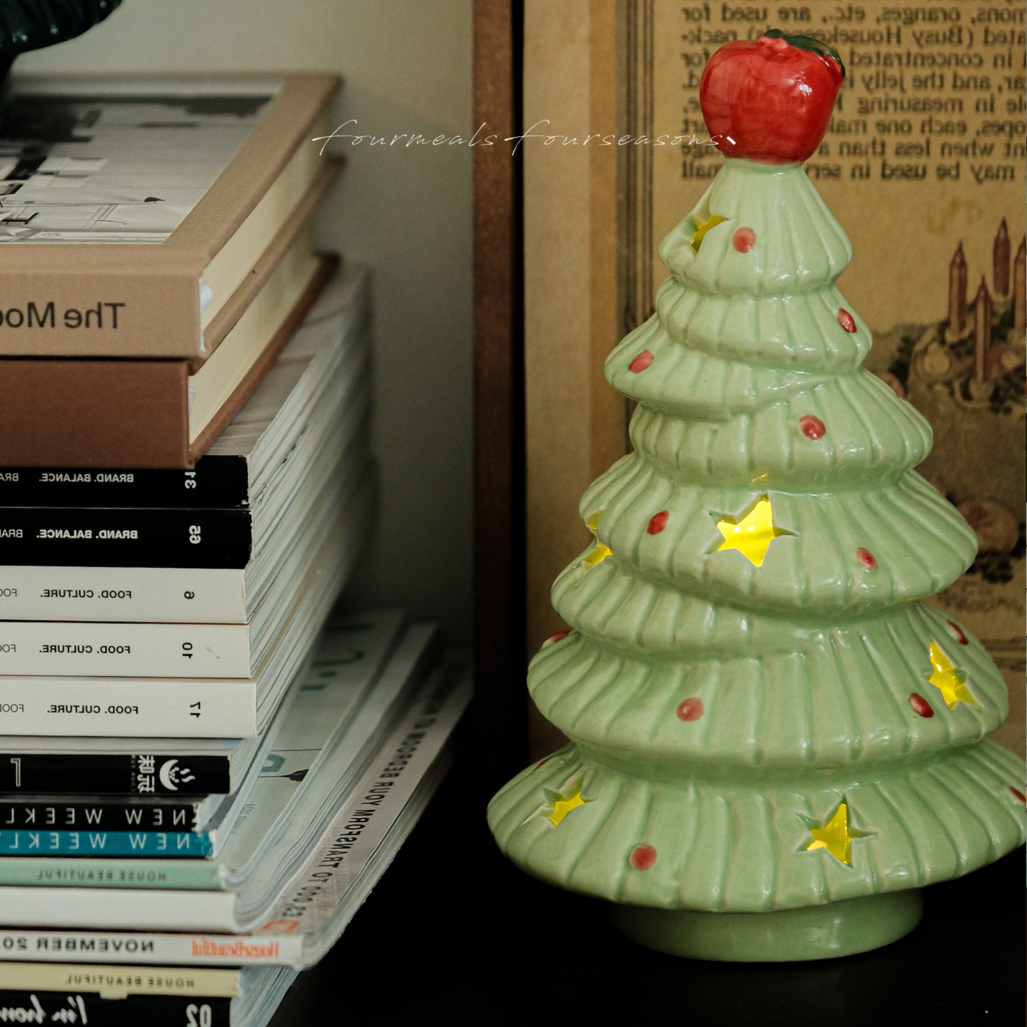 fourmeals圣诞树苹果小夜灯