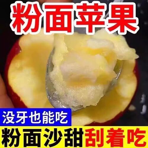 C陕西嘎啦粉面苹果5-8斤装沙甜糯刮泥新鲜苹果产地直发