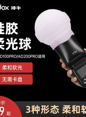 神牛（Godox）神牛AKR22硅胶柔光球闪光灯附件适用于V1丨AD100pro