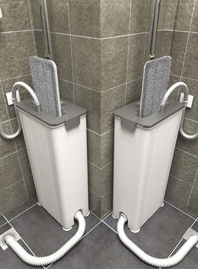 侑家良品40CM免手洗拖把洗衣机式家用墩布旋转拖地神器至尊款带3