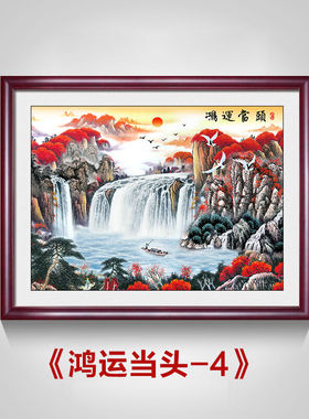 天尚喷画电表箱山水装饰画遮挡箱配电箱电闸盒免打孔新中式液压上