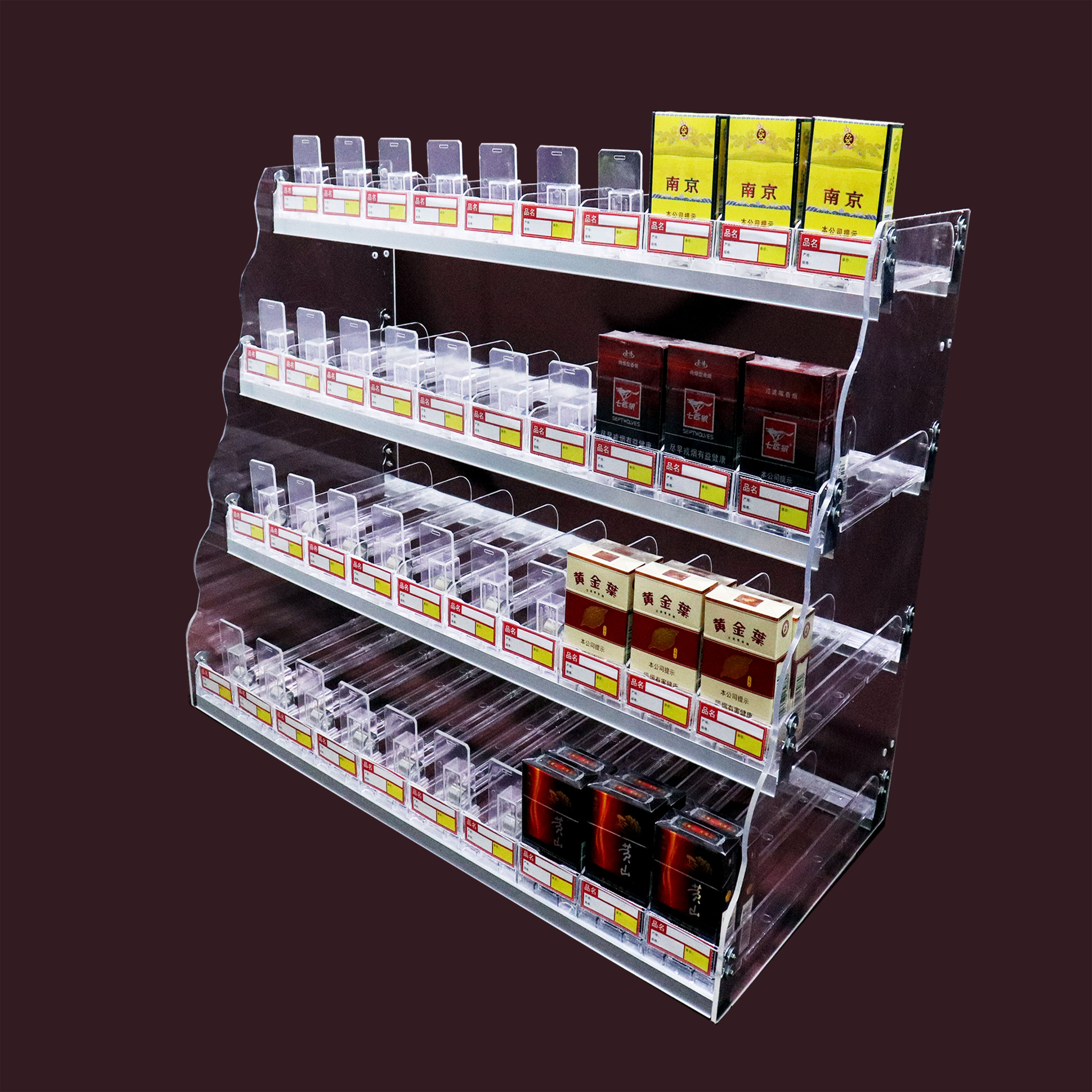 烟架子带自动推烟器便利店香烟展示架展示柜超市前台售烟柜推进器