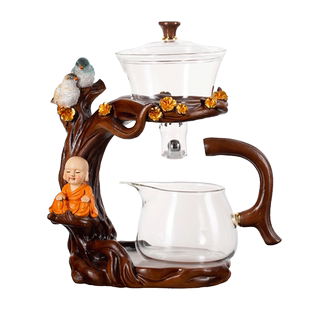 玻璃茶具套装家用功夫茶杯懒人磁吸泡茶壶神器网红喝茶办公室会客