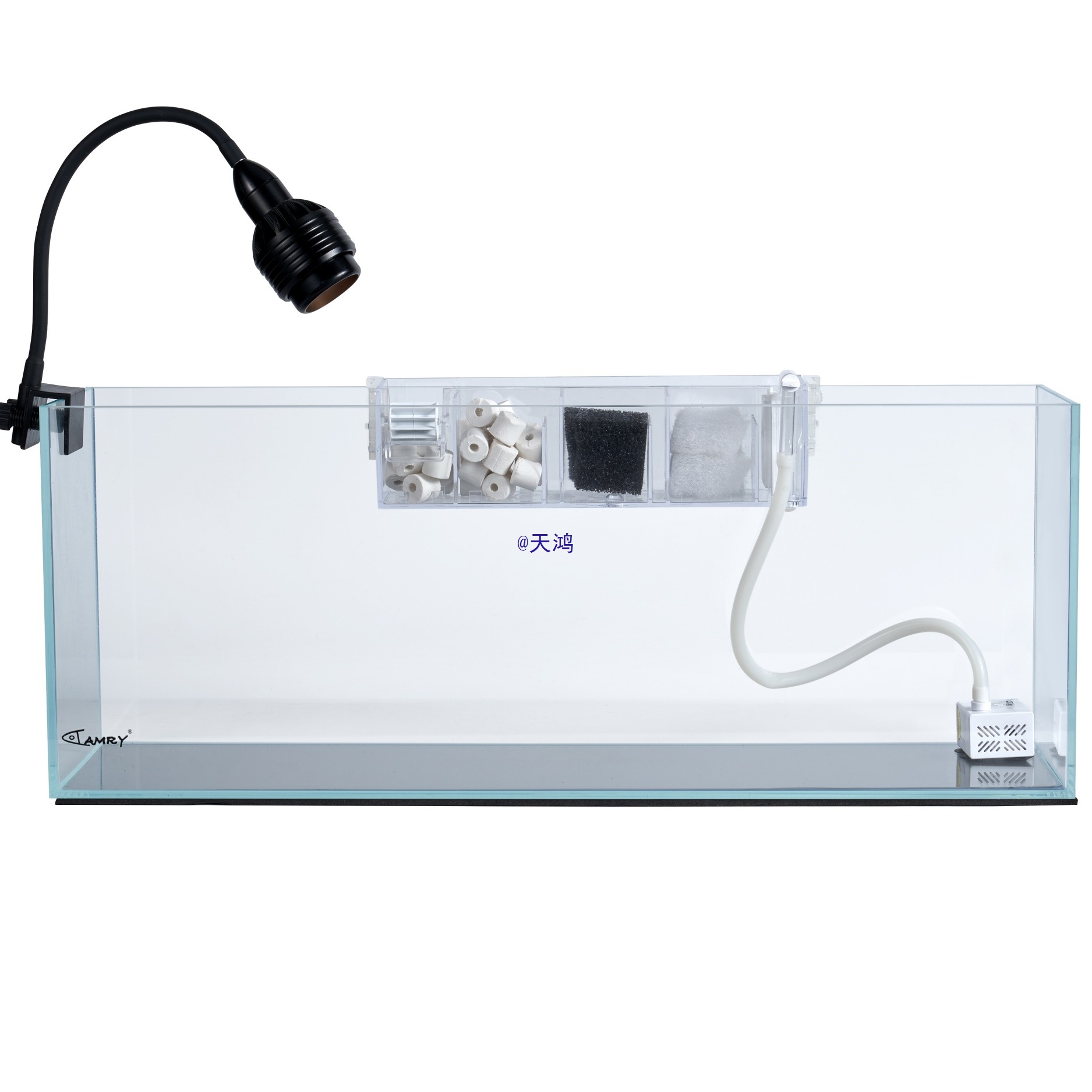 超白玻璃窄长型鱼缸桌面卫生间半墙阳台窗边长方形乌龟金鱼