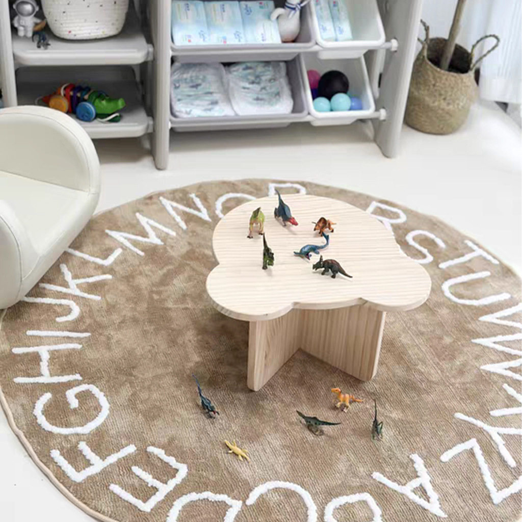 儿童房地毯阅读区学习椅圆形地垫植绒地毯卧室床边布置加厚毯簇绒,居家布艺,地毯,淘宝优惠券,粉丝福利购,淘宝优惠卷