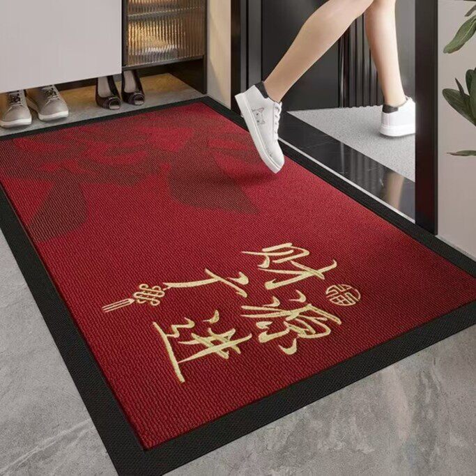 红色入户门垫高端别墅大门地垫耐脏加厚户外防滑垫子家用进门地毯