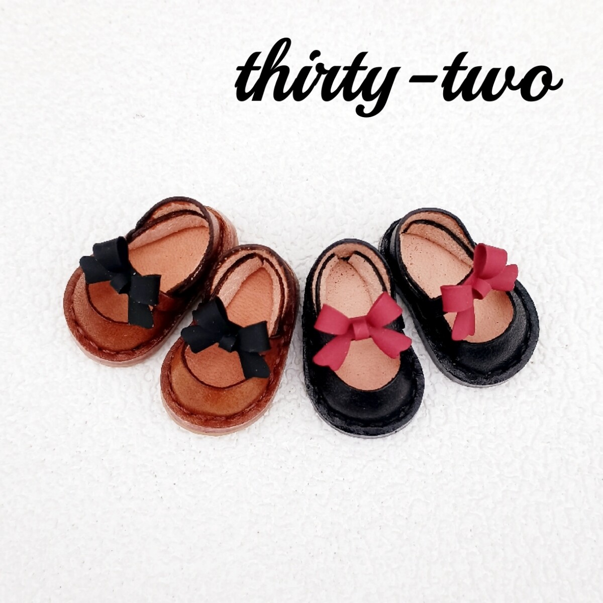 BJD6分娃娃鞋子小布blythe娃鞋OB24玩偶皮鞋蝴蝶结牛皮舞鞋