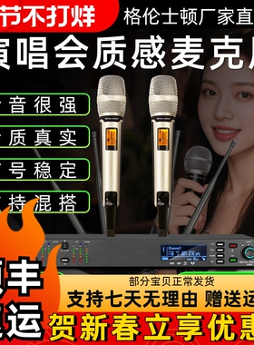 Glen ralston格伦士顿专业真分集防啸叫无线话筒一拖二四八麦克风