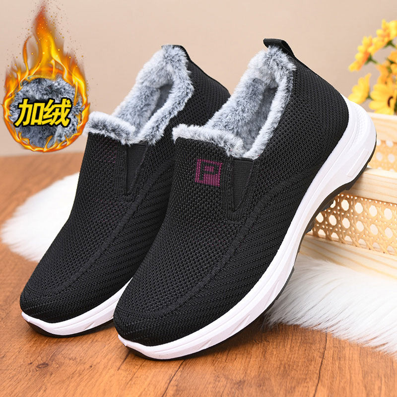 老北京布鞋女冬季加绒妈妈鞋运动休闲中老年一脚蹬防滑老人奶奶鞋,女鞋,棉鞋,淘宝优惠券,粉丝福利购,淘宝优惠卷