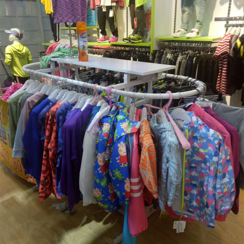 10.00元包邮网红款服装展示架固艺特女装店金色货架展示架落地式服装挂衣架椭