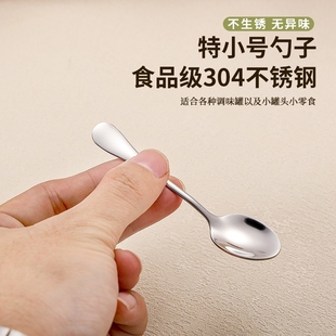 304不锈钢蛋糕小勺子搅拌勺精致咖啡勺家用调料勺盐勺小号调味勺