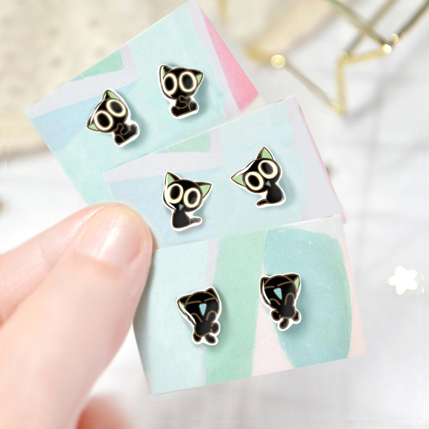 罗小黑战记周边猫咪耳钉耳饰银针可爱少女耳夹无耳洞萌趣味小巧,饰品/流行首饰/时尚饰品新,耳钉,淘宝优惠券,粉丝福利购,淘宝优惠卷