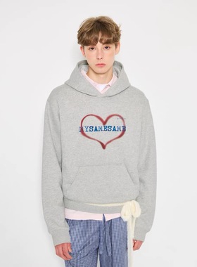 MYSAMESAME25AW忘了我印花连帽卫衣保暖加厚宽松秋冬季套头外套
