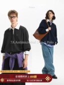 假两件撞色 学院抗菌Polo长袖 Unvesno 秋季 上衣 男女同款