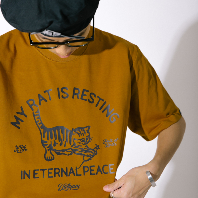 DAKYAM短袖猫鼠印花T恤