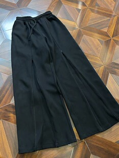 PUPILTRAVEL拉链立体剪裁抓绒卫裤 宽松直筒 保暖透气 休闲松弛